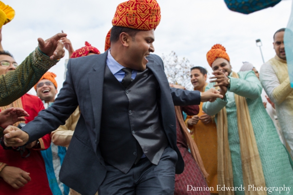 indian wedding baraat guests dancing