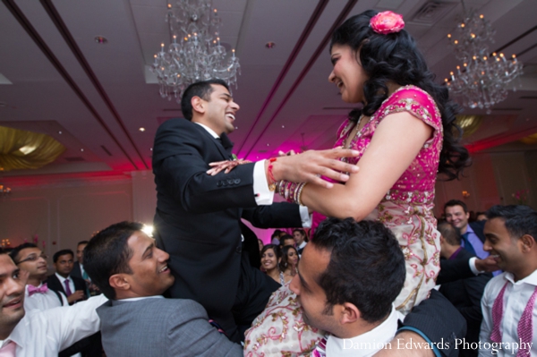 indian wedding bride groom celebration dancing