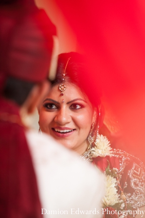 indian wedding bride groom ceremony tikka