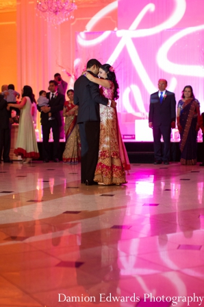 indian wedding bride groom dance floor lighting