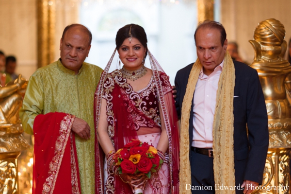 indian wedding bride traditional ceremony walking down aisle