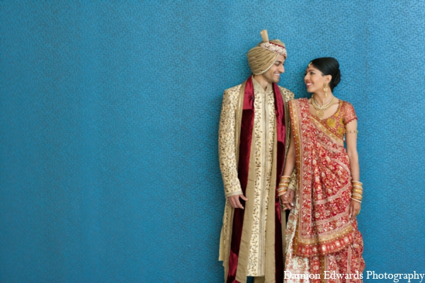 indian wedding bride groom portrait