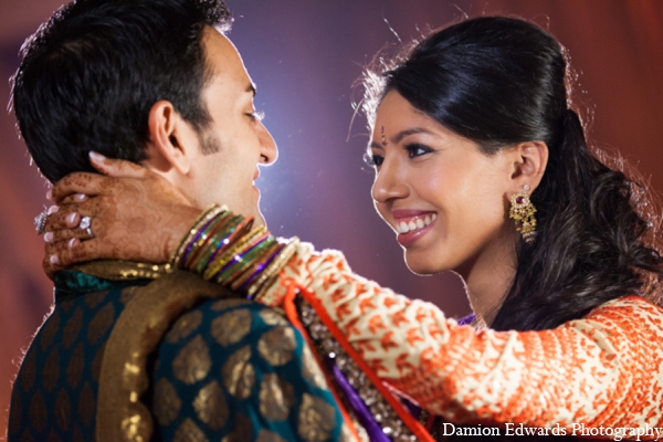 indian wedding bride groom sangeet