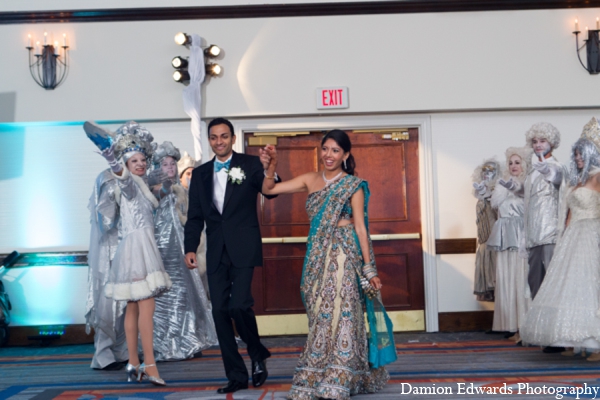 indian wedding reception bride groom entrance