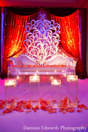 indian wedding reception lighting decor