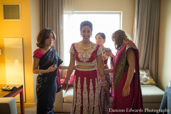 indian wedding bride dressed traditional