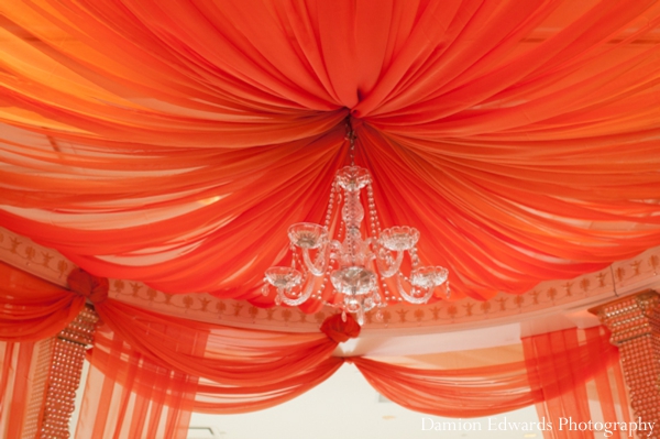 indian wedding ceremony mandap fabric draped