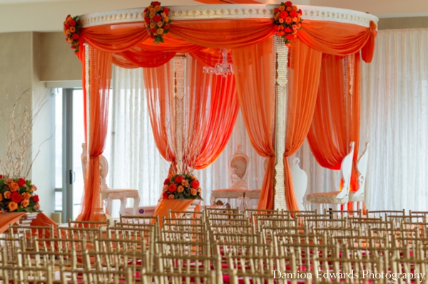 indian wedding ceremony mandap fabric draped