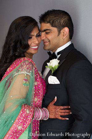 indian wedding portraits bride groom reception