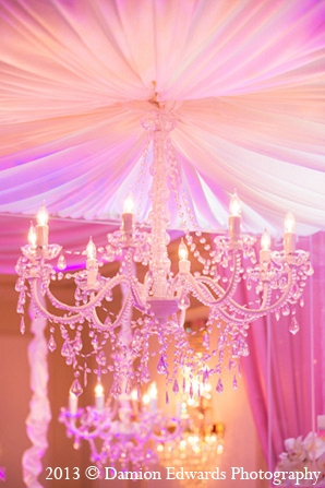 indian wedding chandelier decor pink reception