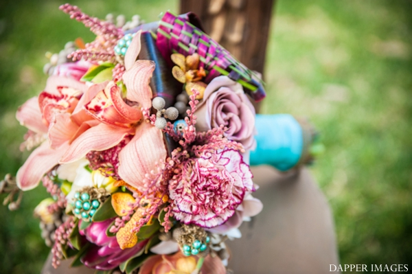 indian wedding bridal bouquet inspiration colorful