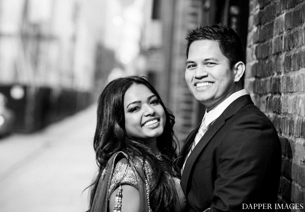 indian wedding engagement black and white smile