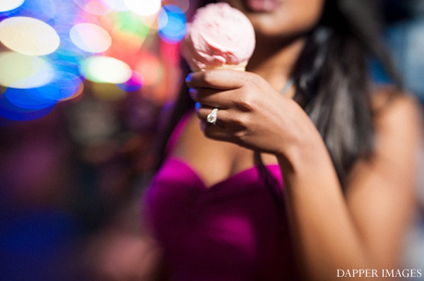 indian engagement carnival bride icecream