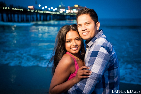 indian wedding engagement beach portraits