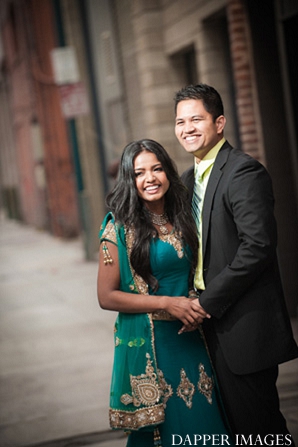 indian wedding engagement laughing portraits