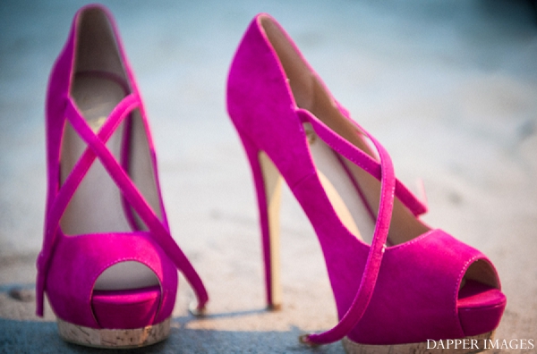 indian wedding engagement pink shoes