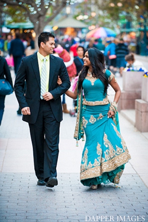 indian wedding engagement street smiling