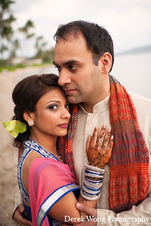 indian wedding beach bride groom sangeet portraits