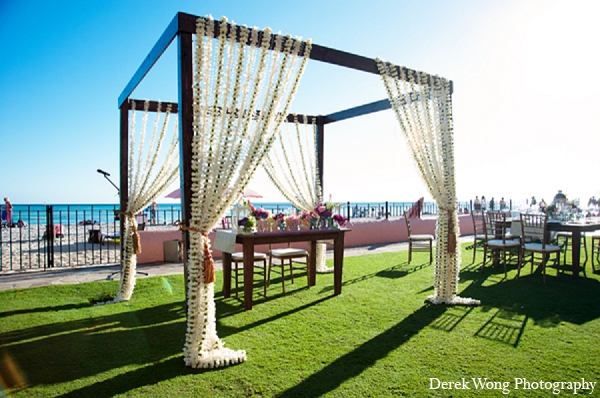 indian wedding floral decor reception beach