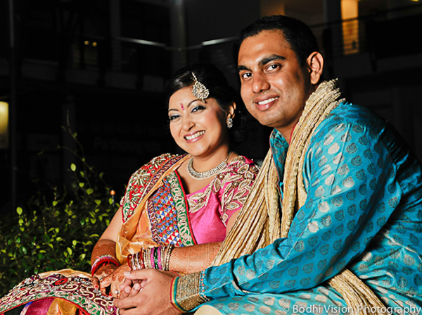 indian wedding bride groom portrait