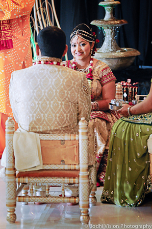 indian wedding ceremony bride groom mandap