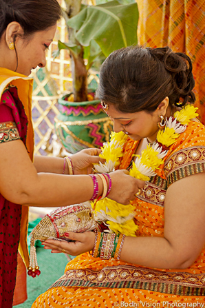 indian wedding customs orange yellow