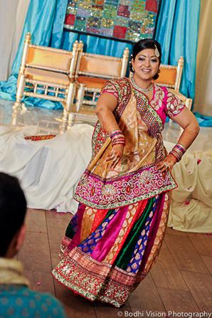 indian wedding traditional bride dancing