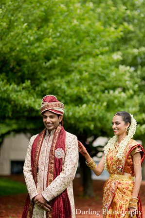 indian wedding bride first look groom