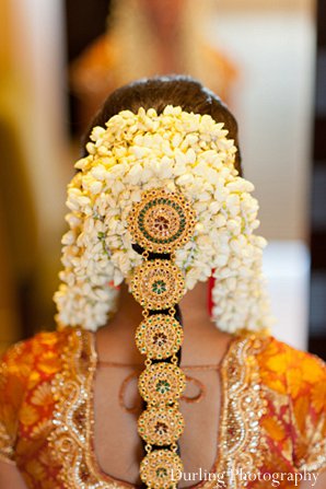 indian wedding bride hair makeup floral