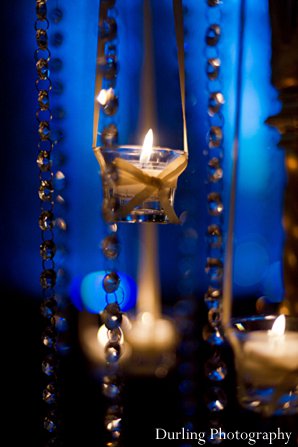 indian weddings decor candles closeup reception