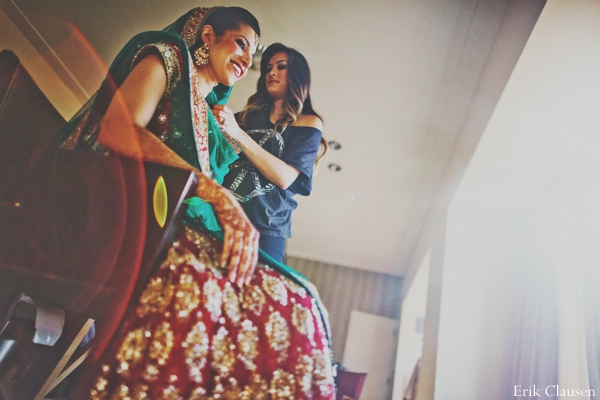 indian wedding bride getting ready ceremony