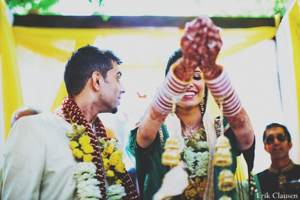 indian wedding bride groom ceremony mandap