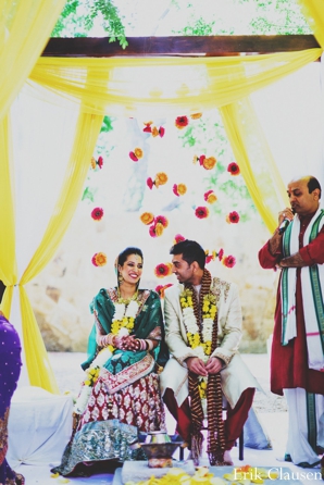 indian wedding bride groom mandap