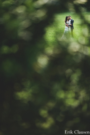 indian wedding bride groom portrait nature