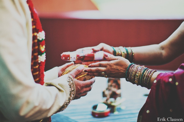 indian wedding ceremony bride groom bangles