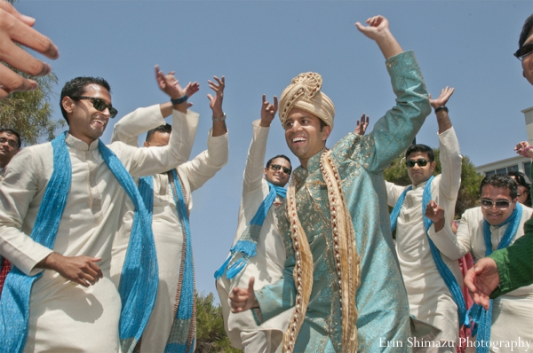 indian wedding baraat groom groomsmen celebration dancing