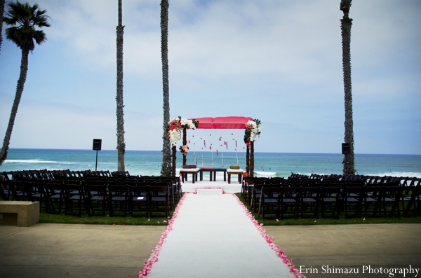 indian wedding ceremony beach outdoors mandap