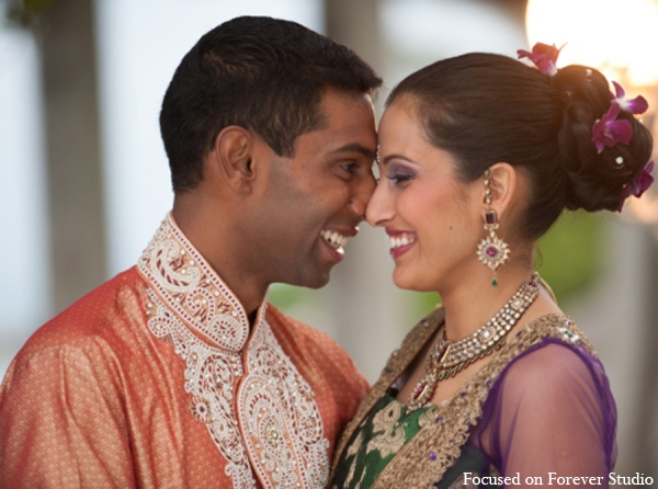 indian wedding bride groom portrait