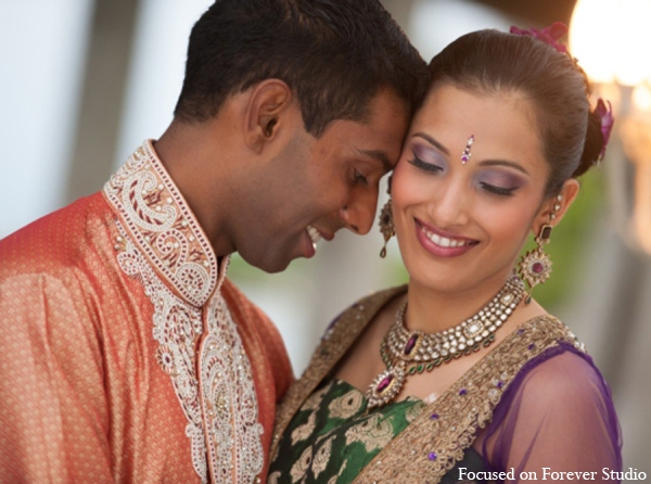 indian wedding bride groom sangeet