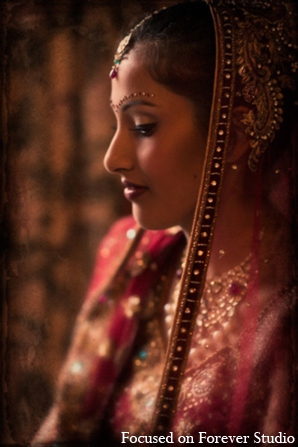 indian wedding bride veil jewelry