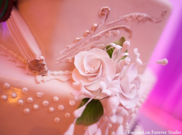 indian wedding floral cake detail