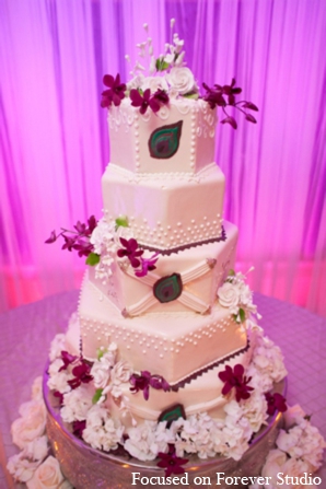 indian wedding floral cake