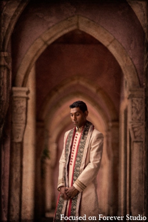 indian wedding groom sherwani portrait