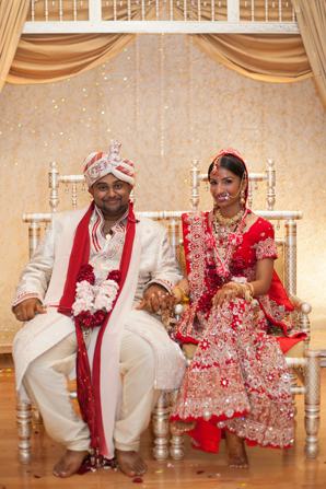 indian wedding bride groom mandap