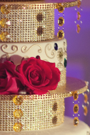 indian wedding cake decor jewels