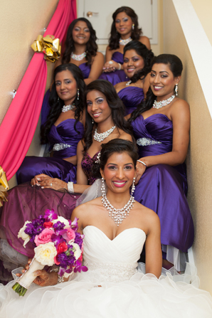 indian wedding fusion bridal party