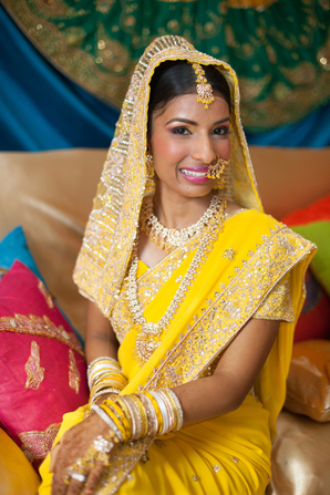 indian wedding sangeet portrait