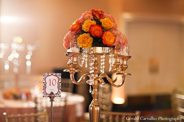 indian wedding reception floral decor table setting