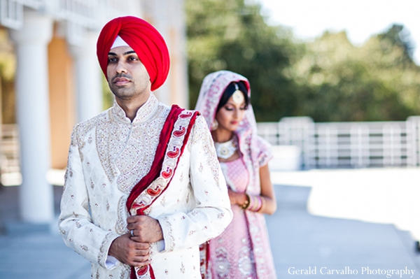 indian wedding bride and groom outdoor portraits