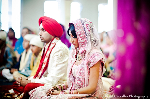 indian wedding bride groom sikh ceremony